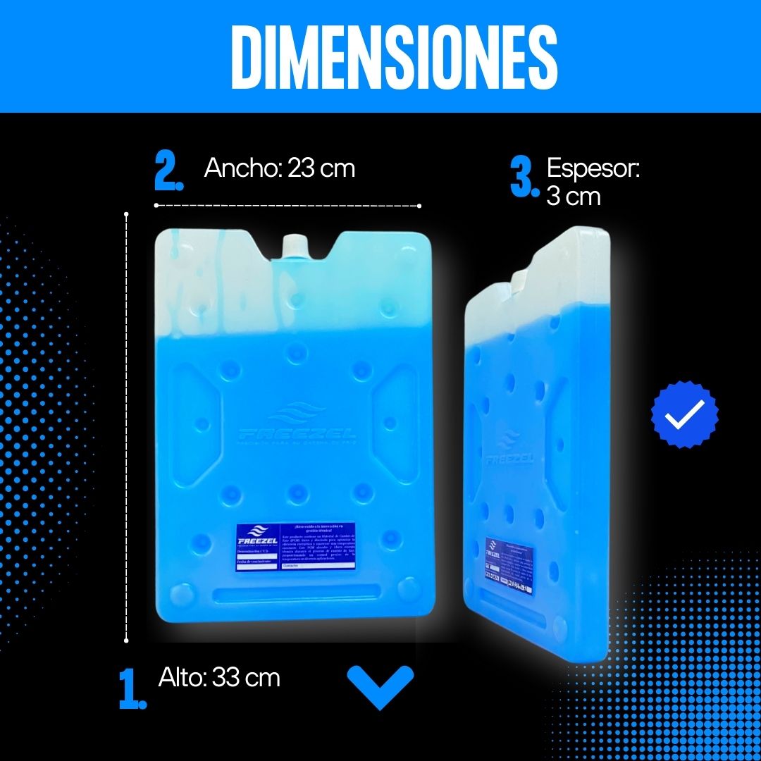 KIT X 8 unidades - Pila de ULTRA Enfriamiento FREEZEL (1500 ml) para -18 grados
