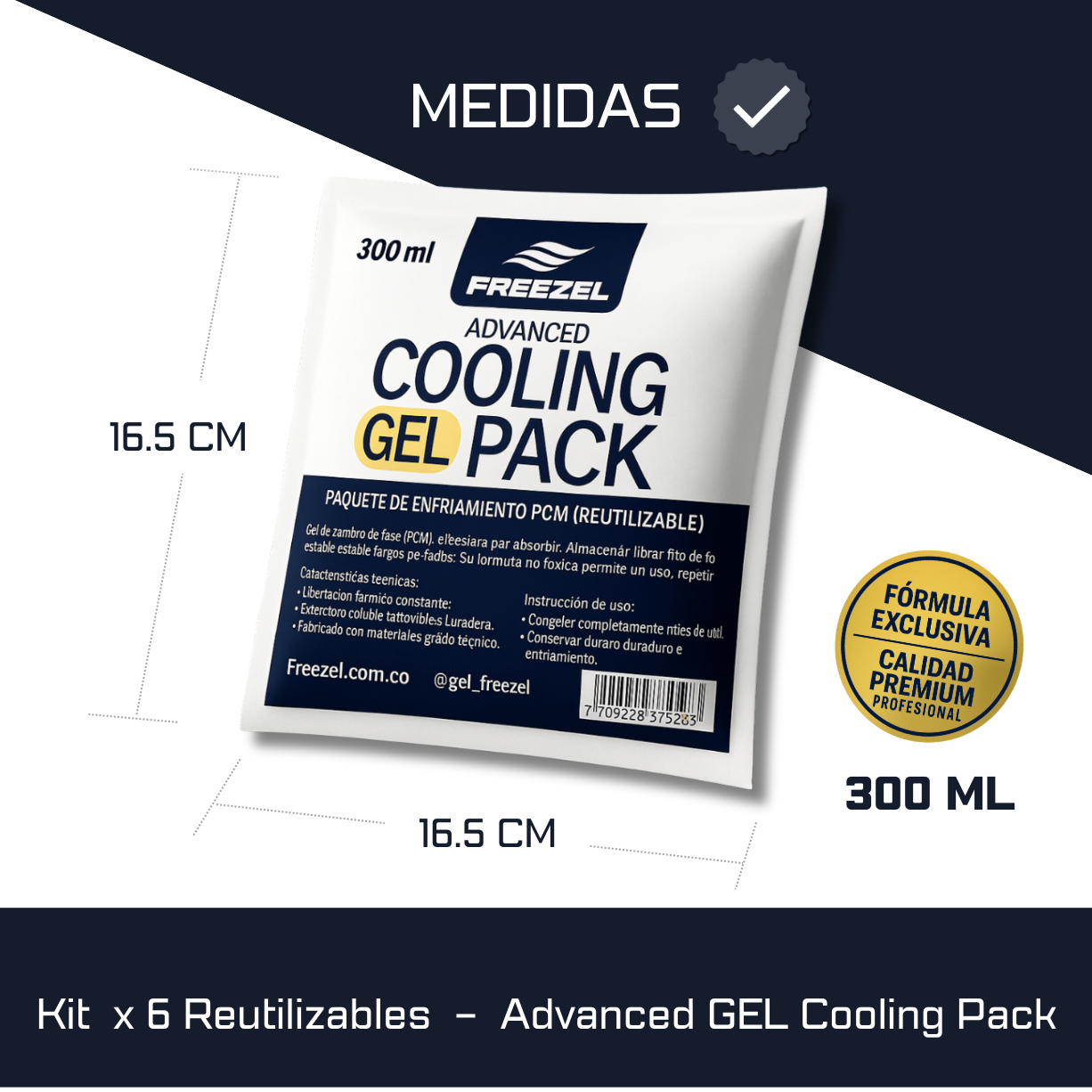 KIT X 12 Gel Pack Ultra Cold 300 ml