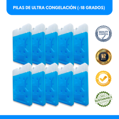 (🔥 PAGA 9 + LLEVA 10 + ENVÍO GRATIS 🔥 )KIT X 10 unidades - Pila de ULTRA Enfriamiento FREEZEL (1500 ml) para -18 grados