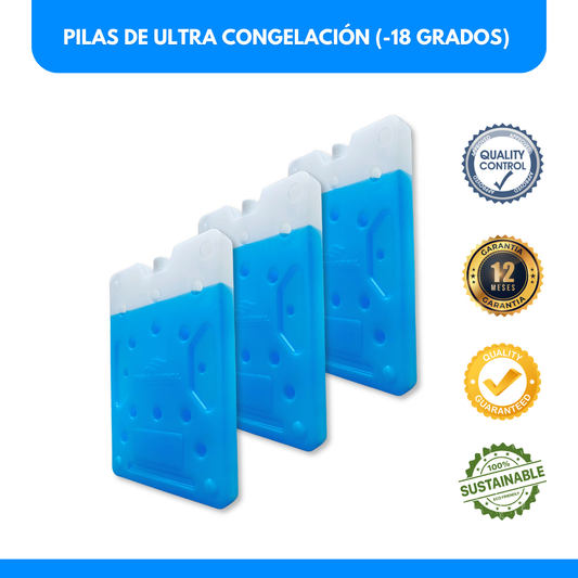 KIT X 3 unidades - Pila de ULTRA Enfriamiento FREEZEL (1500 ml) para -18 grados