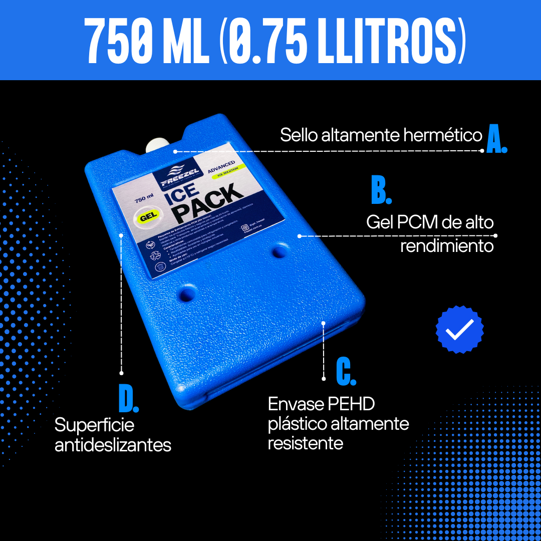 KIT X 5 unidades - Pila de ULTRA Enfriamiento FREEZEL (750 ml)