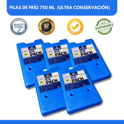 KIT X 5 unidades - Pila de ULTRA Enfriamiento FREEZEL (750 ml)