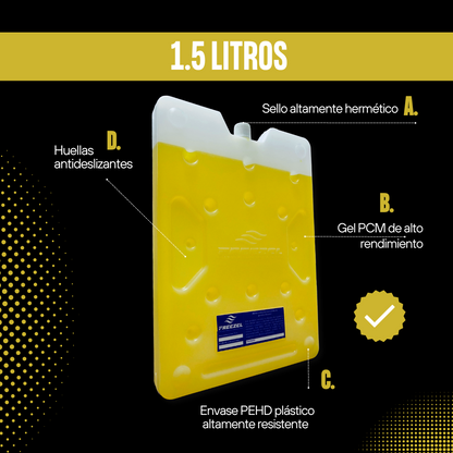 KIT X 3 unidades - Pila de ULTRA Enfriamiento FREEZEL (1500 ml) para 0 y 4 grados