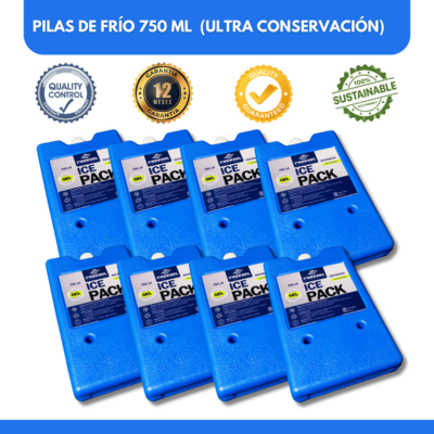 KIT X 8 unidades - Pila de ULTRA Enfriamiento FREEZEL (750 ml)