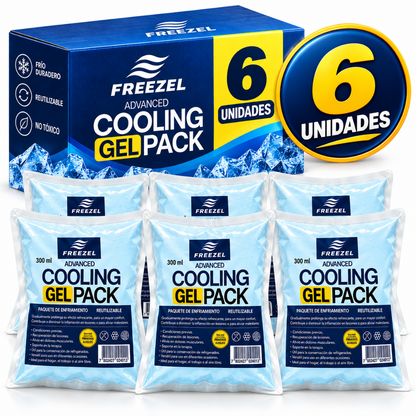 Bolsa de Gel Frío X6 de 300 ml – Resistente - Refrigerados y Congelados