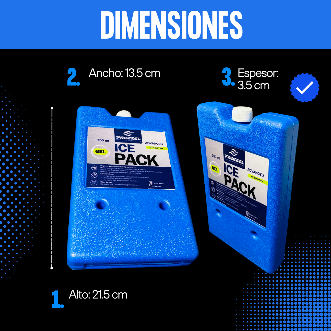 KIT X 10 unidades - Pila de ULTRA Enfriamiento FREEZEL (750 ml)