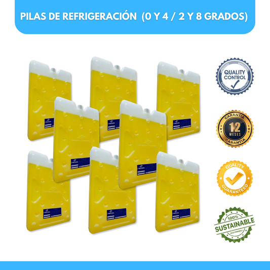 KIT X 8 unidades - Pila de ULTRA Enfriamiento FREEZEL (1500 ml) para 0 y 4 grados