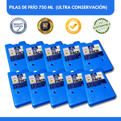 KIT X 10 unidades - Pila de ULTRA Enfriamiento FREEZEL (750 ml)