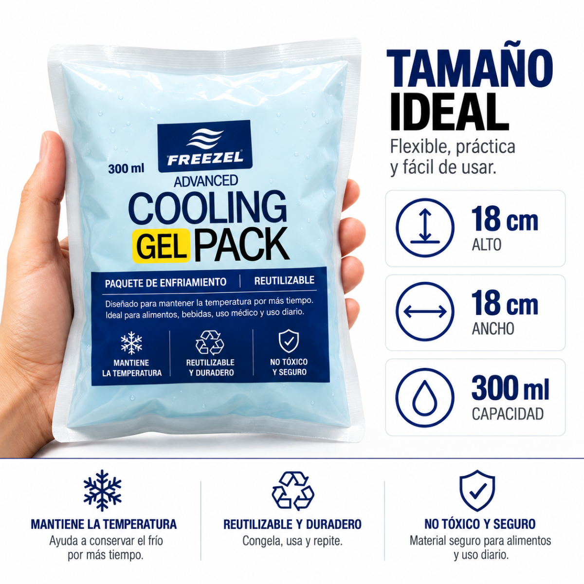 Bolsa de Gel Frío X36 de 300 ml – Resistente - Refrigerados y Congelados