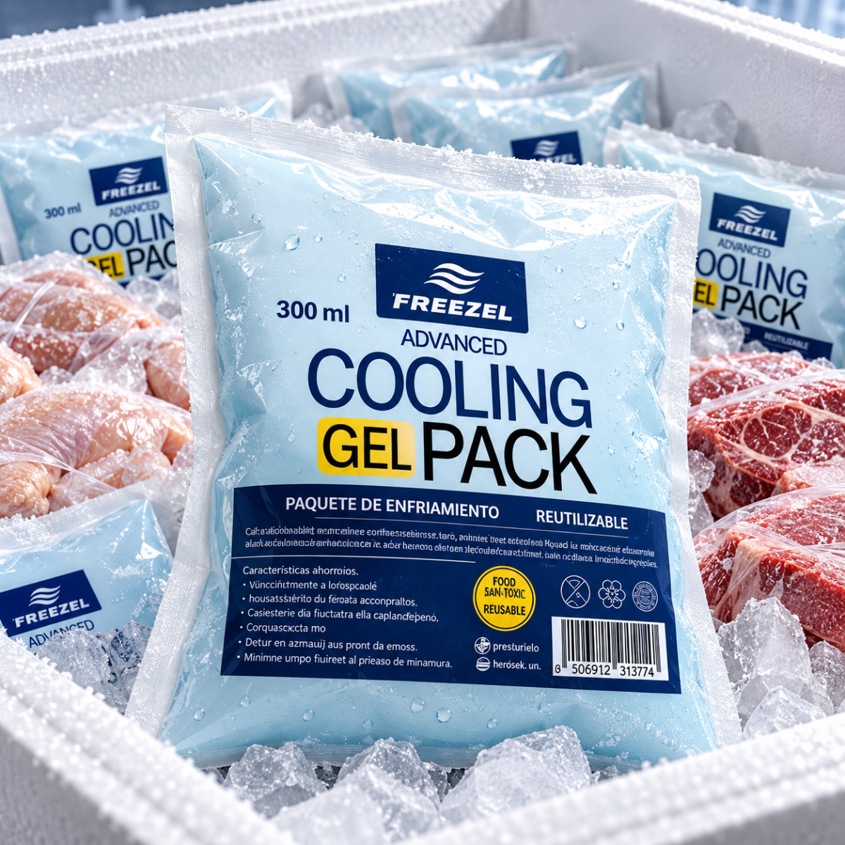 Bolsa de Gel Frío X36 de 300 ml – Resistente - Refrigerados y Congelados