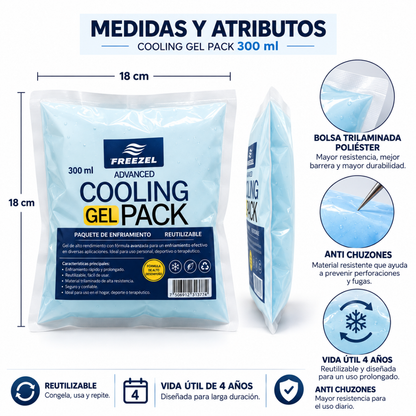 Bolsa de Gel Frío X36 de 300 ml – Resistente - Refrigerados y Congelados
