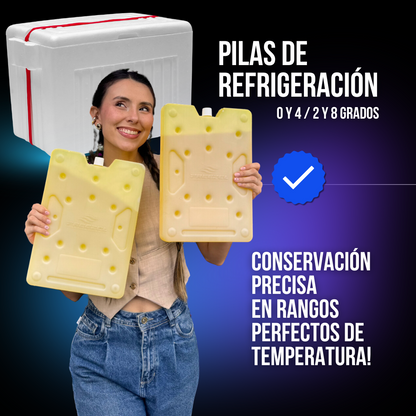 KIT X 8 unidades - Pila de ULTRA Enfriamiento FREEZEL (1500 ml) para 0 y 4 grados